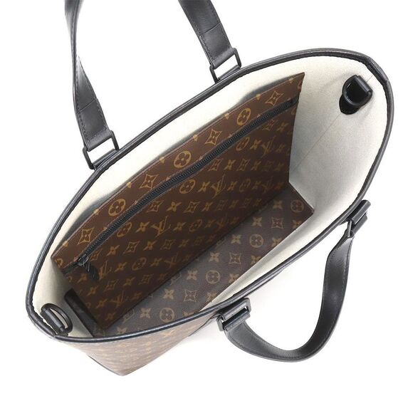 Louis Vuitton Macassar Weekend Tote PM Shoulder Bag Black - Picture 6 of 7